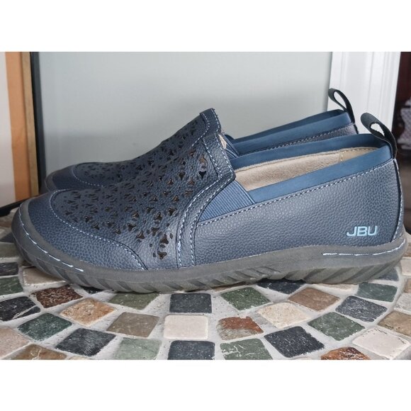 JBU by Jambu Bellflower Loafer Womens 6.5 Medium Blue Vegan Leather Traction - Picture 4 of 15
